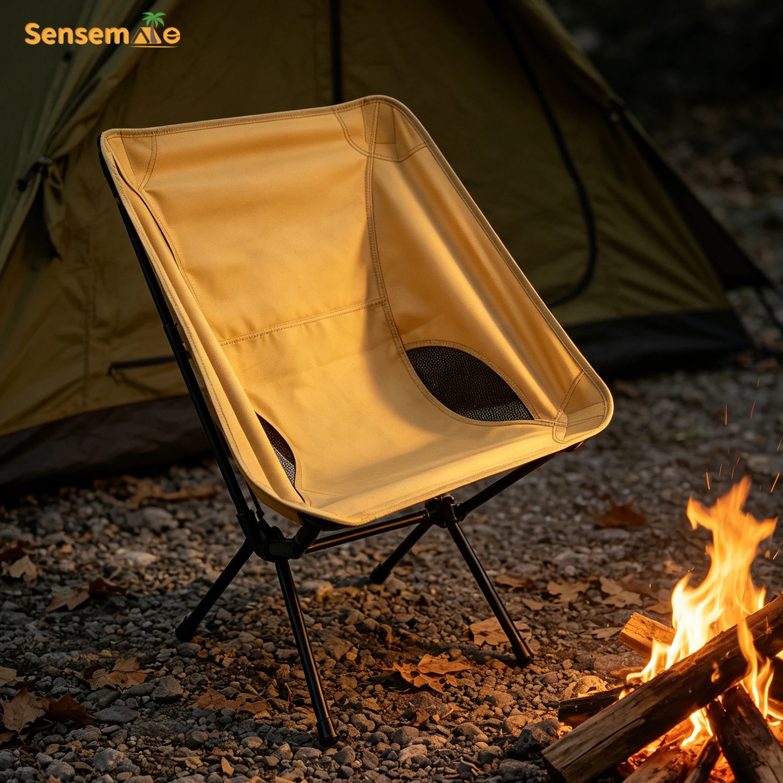 

Lightweight Foldable Moon Camping Chair Portable Outdoor Lawn Beach Fishing Hiking Picnic Travel Comfort Patio Garden Furniture