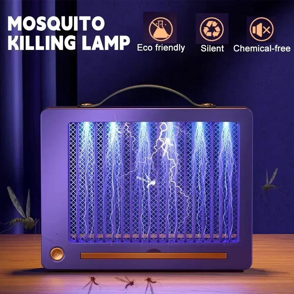 Electric Mosquito Zapper 1200mAh Wall Mounted Fly Eliminator for Reducing Flying Insects Fruit Flies Garage Bug Catch/Eliminator