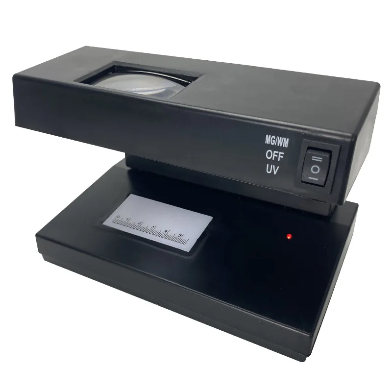 AD-2138 Purple Light 9WUV Lamp with Magnifying Glass Currency Detector White Light Watermark Detection