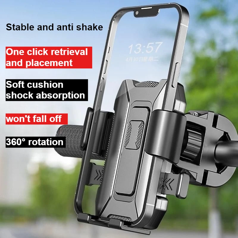 

‌ 360 ° Вращающийся велосипедный держатель для телефона ‌ - Универсальное противоскользящее крепление для мотоцикла/MTB/велосипеда/электрического велосипеда, надежная ручка и простая установка