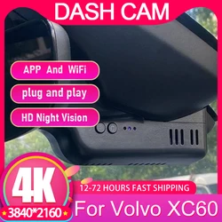 Car DVR For Volvo XC60 2012 To 2025 Plug and play Dash Cam 4K,Wifi Camera Video Recorder Dashcam Accessories For Volvo XC60
