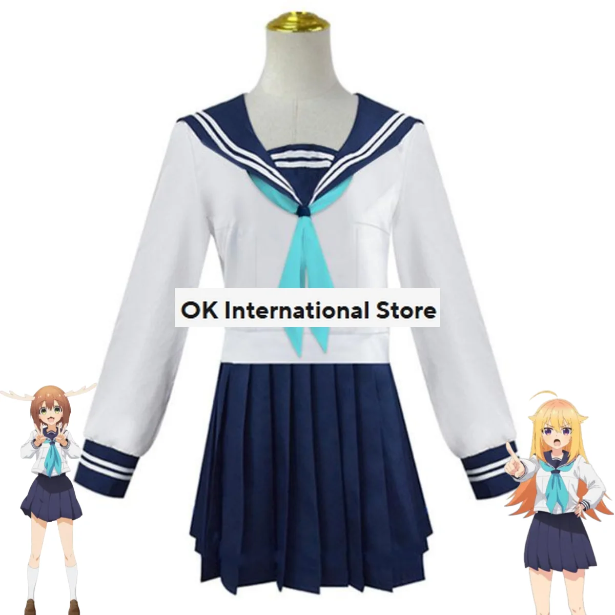 New Anime Shikanoko Noko Koshi Torako Cosplay Costume Japan South Korea JK School Uniforms Skirt Woman Lovely Sailor Suit