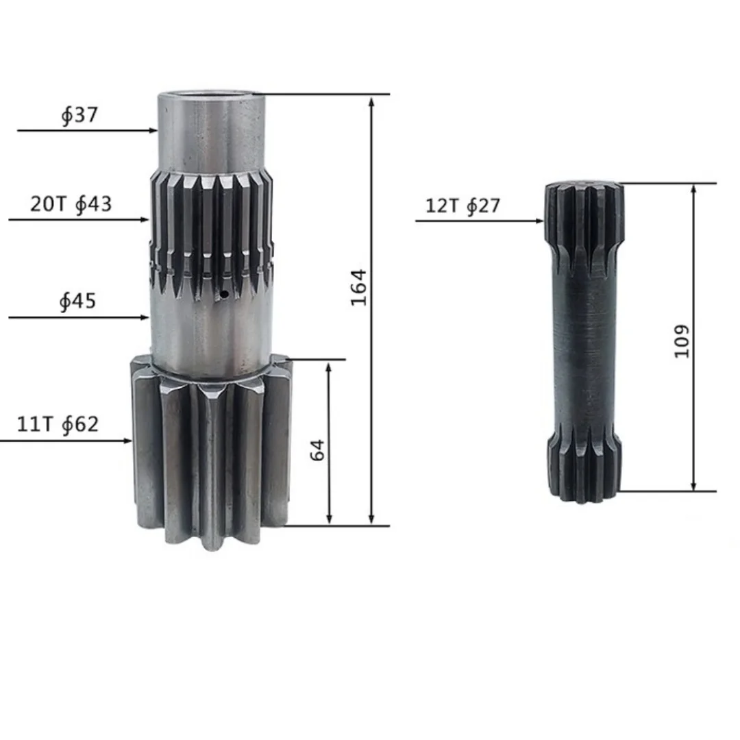Mini Excavator Rotary Shaft Connecting Shaft Compatible with Komatsu 18MR-2-3 Hitachi 17 Ishikawajima 17 18 Models