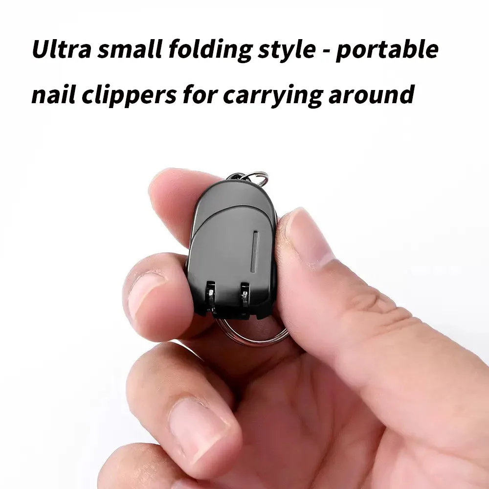 ポータブル折りたたみミニ爪切り鋭いコインサイズの硬い爪切り使いやすい個人衛生ツール