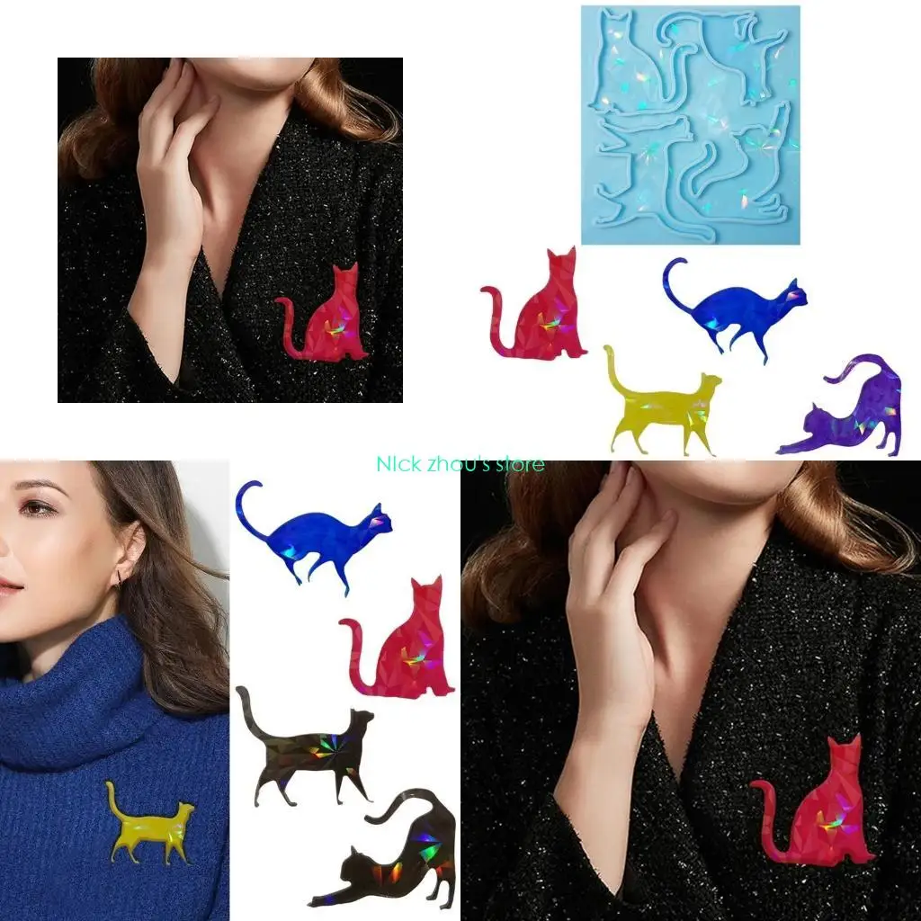 

E15E DIY Light and Brooch Mold Silicone Epoxy Mold DIY Ornaments Pendant Crafting Mould for Valentine Love Gift