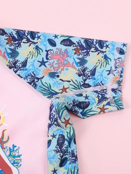 Girls' Long-Sleeve UV-Protective Swimsuit | Ages 2-12 6 2-12 Years New Girl Swimwear Swim Suits UV Protective Long Sleeve Children Swimsuits Sport 6