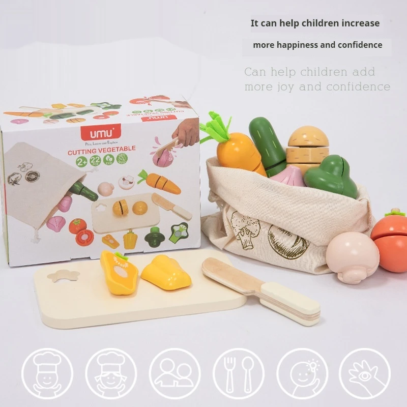 Nieuwe Keuken Snijden Speelvoedsel Set Voor Kinderen Speelgoed Houten Diy Voedsel Snijden Speelgoed Groenten En Fruit Voor Jongens Meisjes Verjaardagscadeau