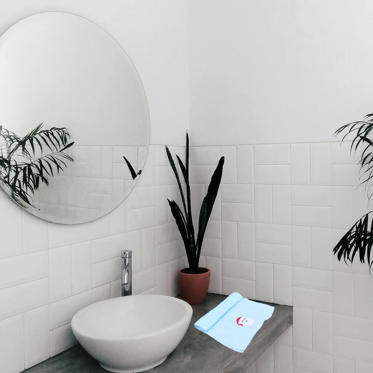 

Santa Claus Christmas Decorative Towel Embroidered Quick Dry Kitchen Hand Washing Towel Holiday Decor Quick Dry Cloth