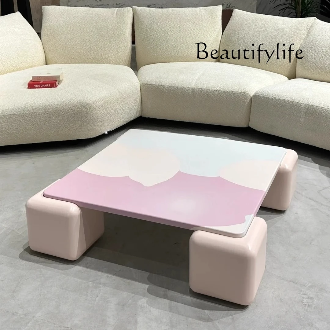 

Solid wood coffee table living room household small apartment designer creative coffee table retro style coffee table