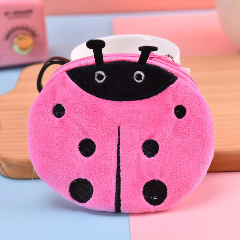 Kids Animal Coin Purse Change Wallet Purse Data Line Pouch Lipstick Storage Bag Headphone Organizer Plush Zipper Mini Coin Bag