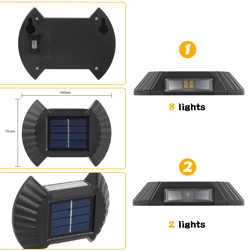 LED Solar Lights Outdoor Waterproof Sunlight Wall Lamp for Garden Decoration Street Garland Lamp LED Solar Spotlight