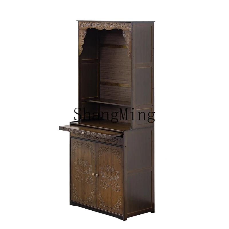 LXY santuario económico para el hogar mesa de oferta Guanyin God of Wealth gabinete de oferta simple elevado