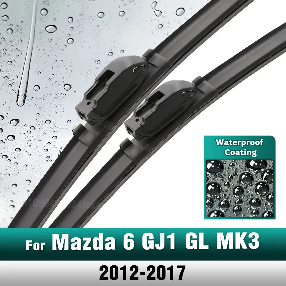 

Silicone & rubber Front Wiper Blades Set For Mazda 6 GJ1 GL MK3 2012 - 2017 Windshield Windscreen Window Brush 24"+18"