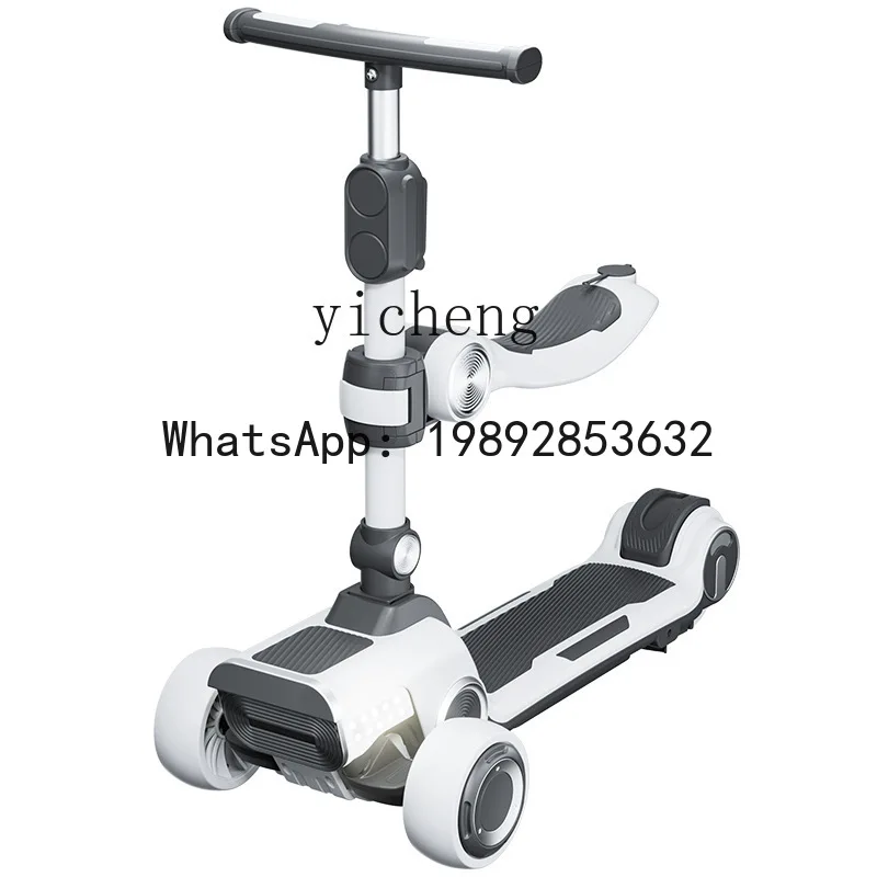 AD Scooter eléctrico para niños Scooter plegable multifuncional para bebés y niños