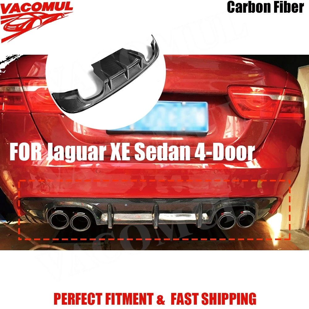 

VACOMUL Carbon Fiber Rear Bumper Lip Diffuser For Jaguar XE Sedan 4-Door 2015 2016 2017 Car FRP Bumper Apron Guard Plate