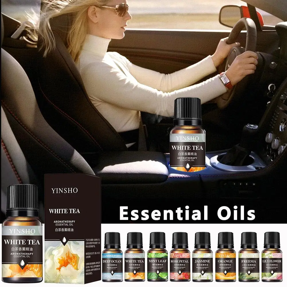 

17 Flavors 10ml Essential Oil for Aroma Diffuser Water-Soluble Air Freshener Lavender Rose Scents Home Car Humidifier Refill
