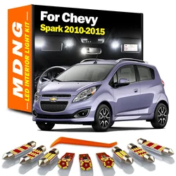 MDNG 9Pcs Canbus Indoor Lamp For Chevrolet Chevy Spark 2010 2011 2012 2013 2014 2015 Car Bulbs LED Interior Map Dome Light Kit
