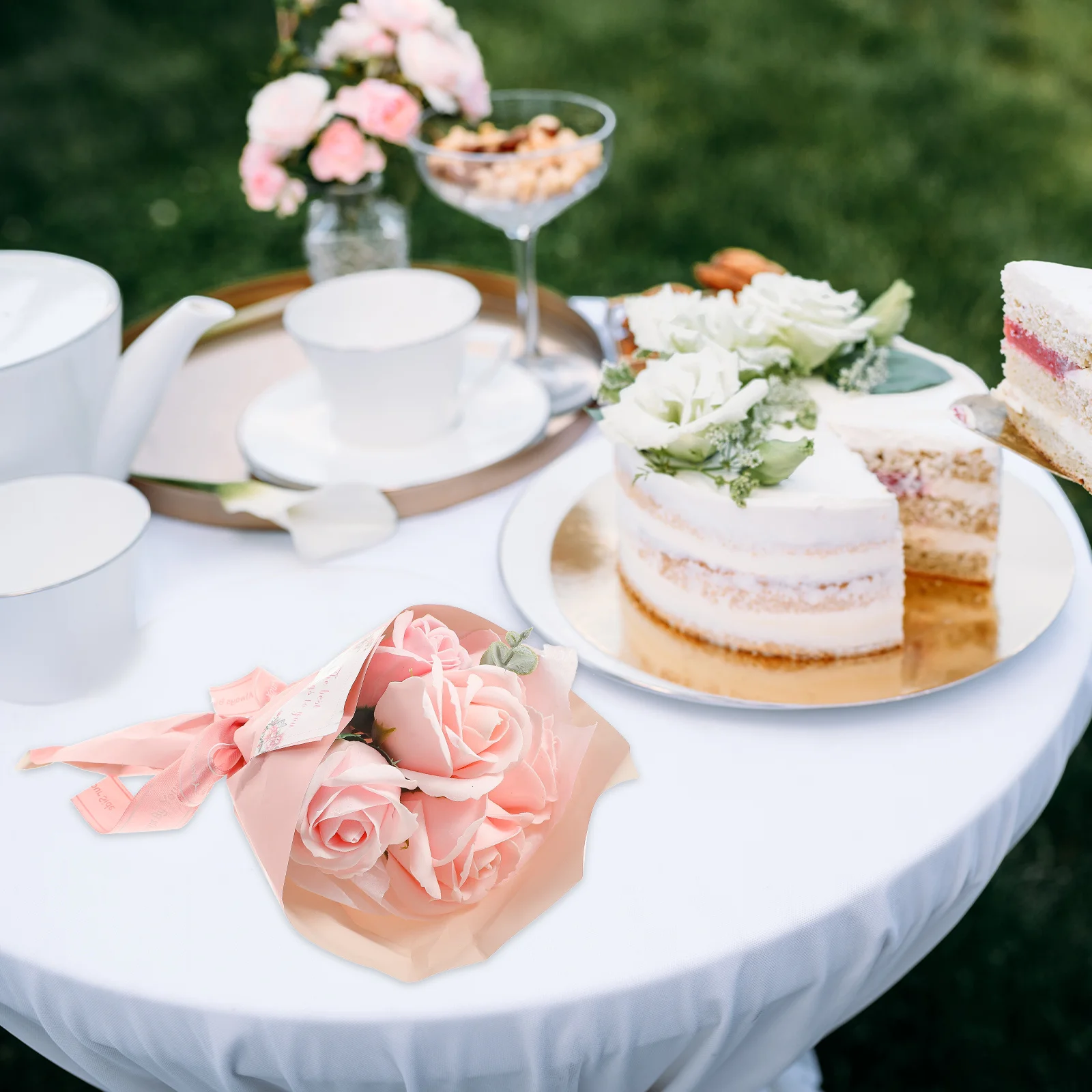 

1Pcs Artificial Soap Rose Bouquet Elegant Handmade Decoration for Hotel Party Photo Prop Unique Moisturizing Gift for Mother