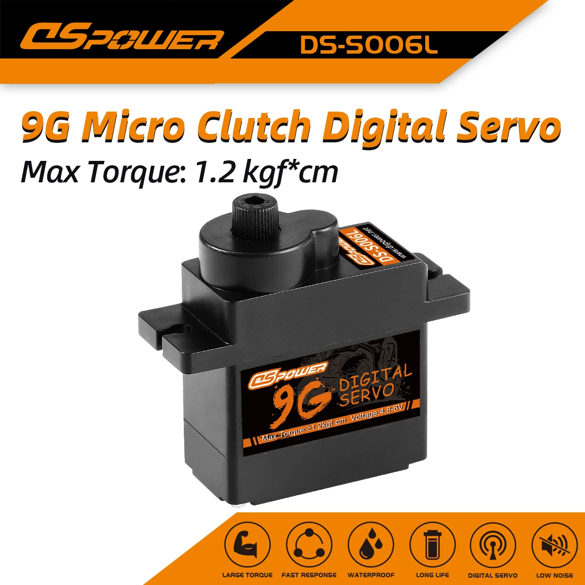 

DSpower 9g Mini Micro clutch Servo Motor for 450 Helicoper SCX24 RC Car WLtoys Mini Q Airplane fixwing Robot