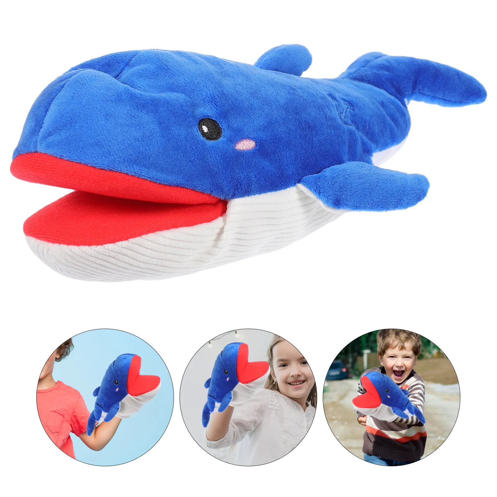 

Creative Blue Whale Hand Puppet High Quality Interactive Storytime Animal Puppet for Kids Education Imaginative Play
