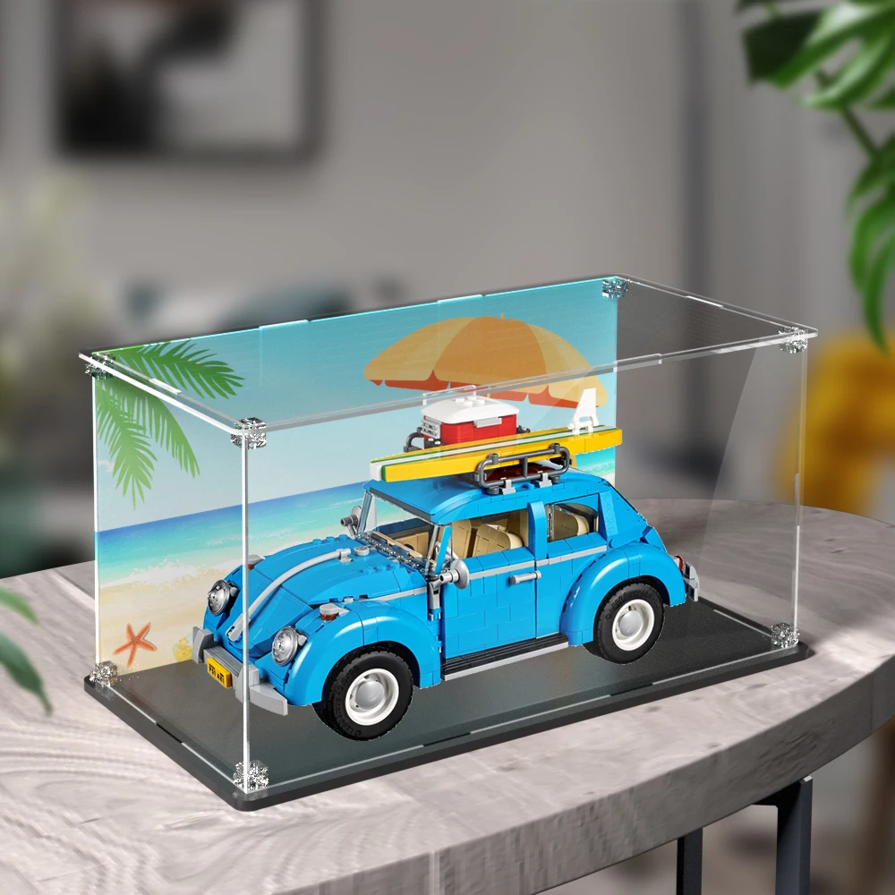 Acrylic display box for lego bricks 10252 display case for Volkswagen building block model car dustproof clear storage box