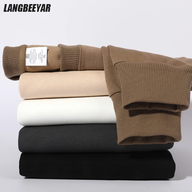 

Top Quality New Brand Casual Fashion Crewneck Simple No Hood Trendy Pullover Hoodies Loose Fit Sweatshirts Mens Clothes 2025