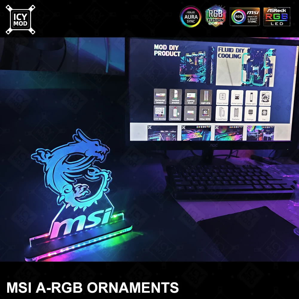 MSI Gaming Figure A-RGB – Panel Acrílico LED Iluminación PC - imagen 5