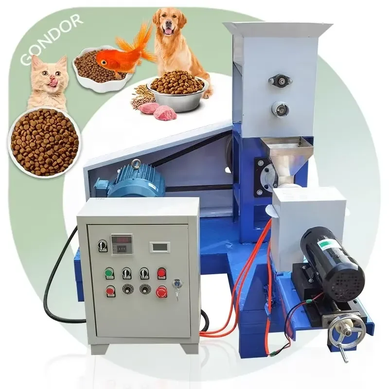 Pet Dog Fish Feed Pellet Extruder Full 500kg/H Production Line Wet Treat Rabbit Shrimp Food Make Machine