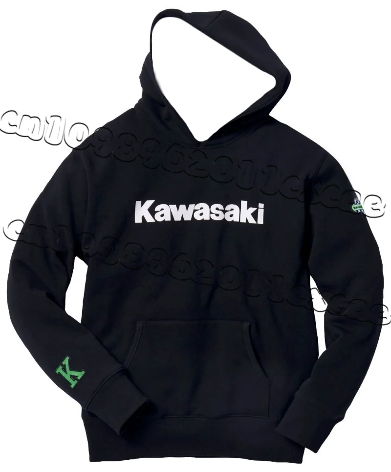 

Kawasaki Light Sport Hooded Sweatshirt for Autumn Winter Thin Design for Both Men Women Simple Printed Daily Commuting Pullover