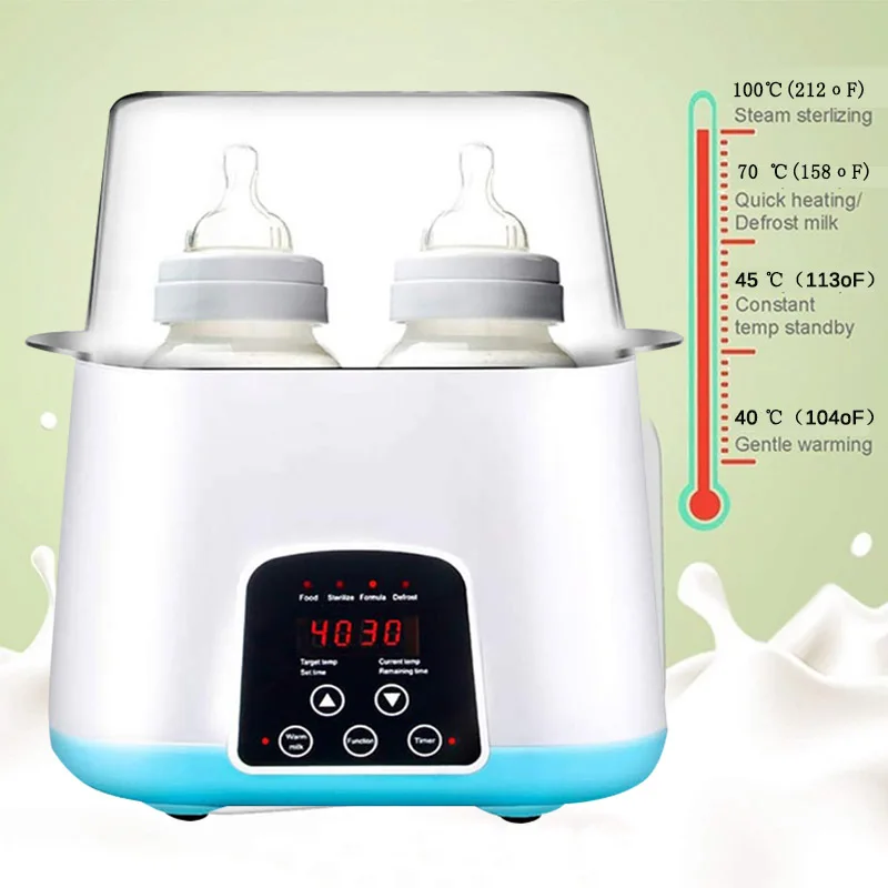 Baby Bottle Sterilizer Milk Warmer 6 In 1 Multi function Automatic Intelligent Thermostat Baby Milk Bottle Disinfection Thermos