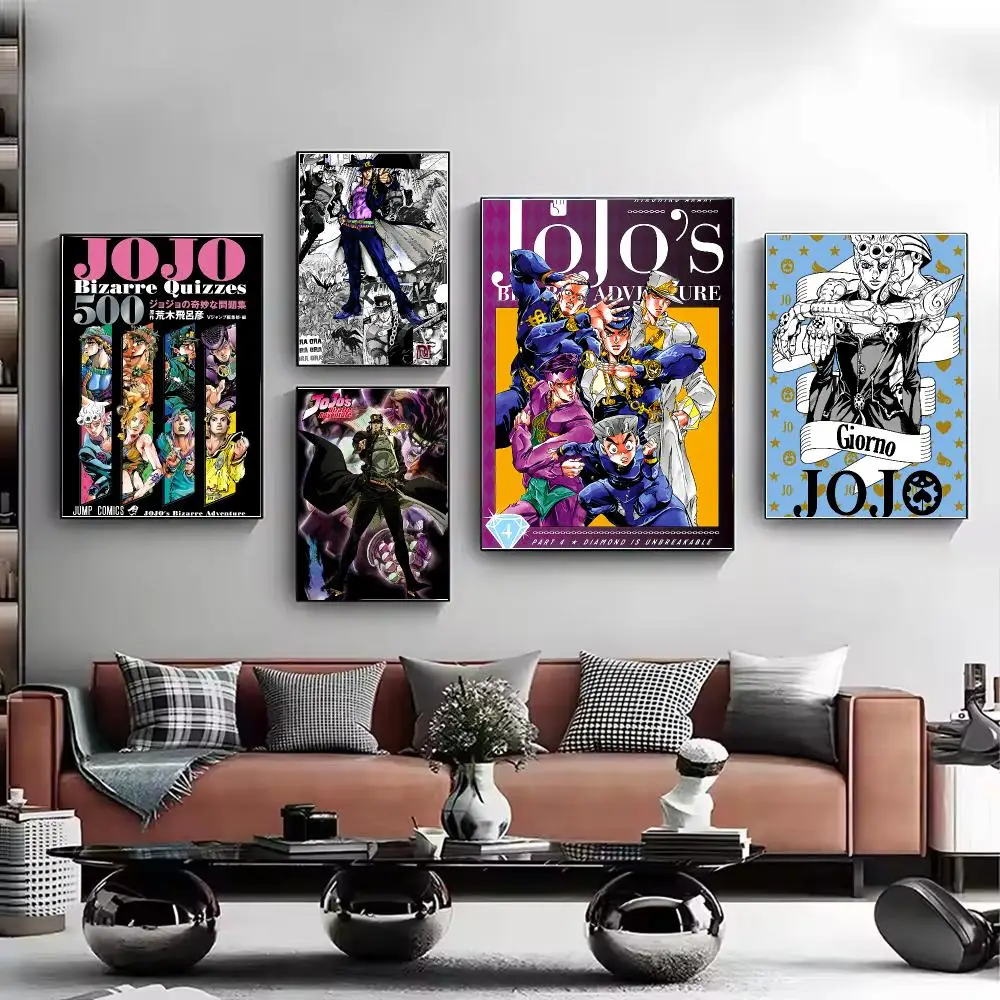 Anime J-JoJos Bizarre Adventure Poster Stylish Wall Art Print for Living Room Bedroom Study Office Café Home Decor Modern Gift