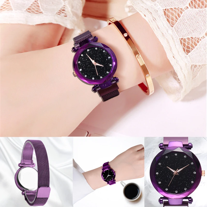 Casual Diamond Business Ladies Watch Magnetic buckle Top Luxury Brand Women Quartz Clock Women's Watch Montres Femmes