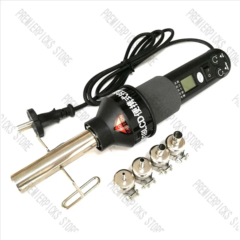 GJ-8018 110V/220V LCD portable temperature control hot air digital display heat gun with nozzle