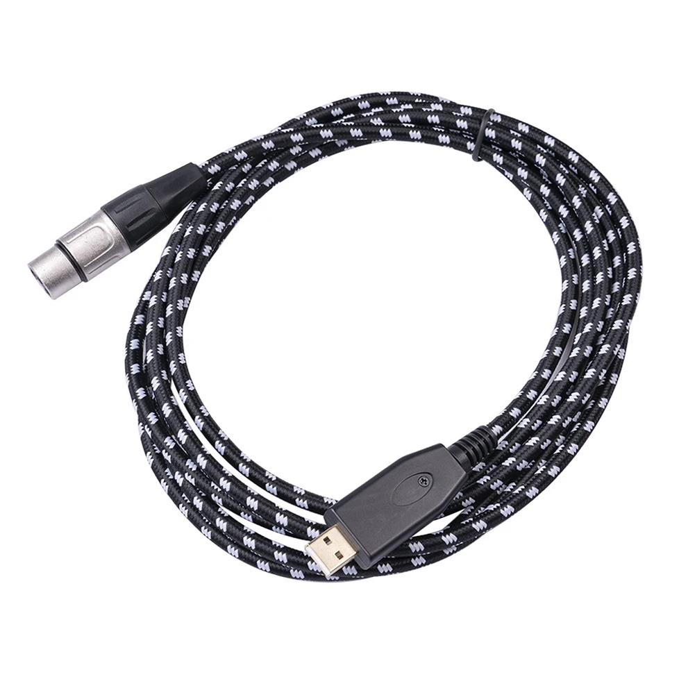 10FT XLR Female To USB Microphone Cable Adapter 300cm / 10FT For PC Laptop Mic Vocal Recorder Microphone Accessories