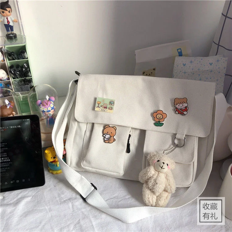 Frauen Einfache Umhängetasche Lässige Satchel Damen Handtaschen Schulter Tasche Tasche Mädchen Süße Gedruckt Leinwand Kreuz Schule Taschen Geldbörsen