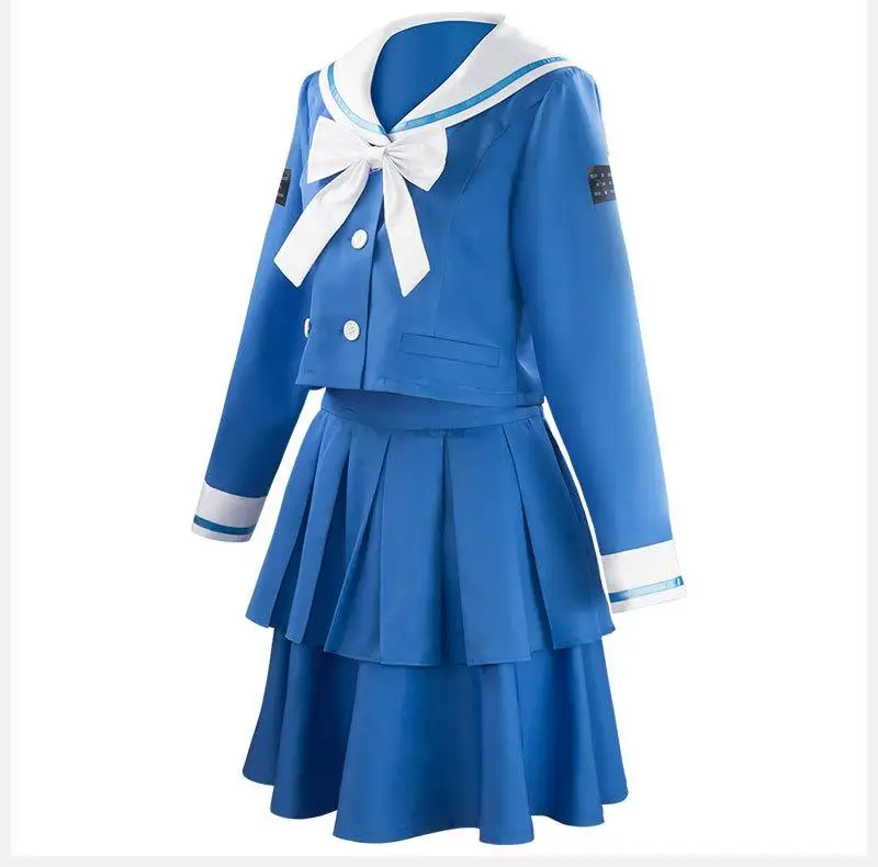 Anime Danganronpa Chabasira Tenko Pakaian Pelaut Wanita JK mundurek szkolny Naval costum Wanita Karnaval Halloween Kostum Cosplay