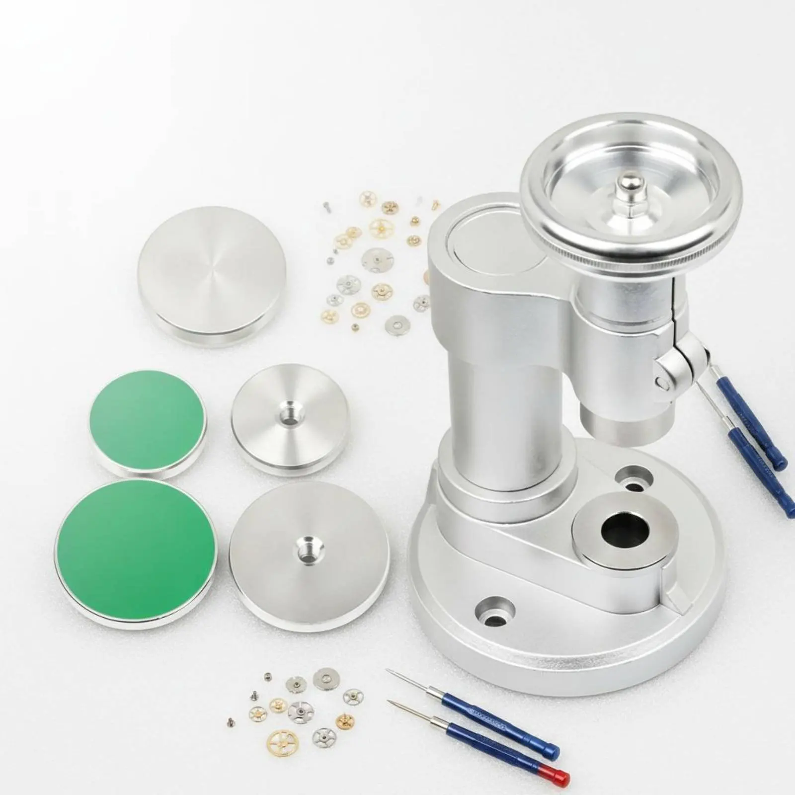 Screw Type Watch Housing Press Precise Pressure Control Screw Type Watch Press Multiple Dies Included Easy to Use