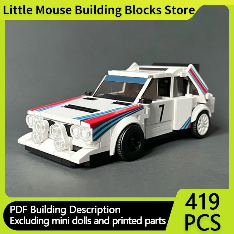 

Speed Hypercar Model MOC Building Bricks Rally Racing Delta S4 Modular Technology Gifts Holiday Assemble Children Toys Suit