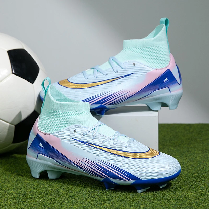 

New Men Football Boots Unisex Outdoor Soccer Shoes Drop Shipping Breathable Ultralight Non-Slip Sports Shoes Training Sport