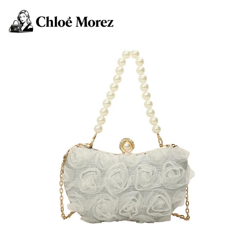 

Women's Bag Flower Hand-held Chinese Style Dinner Bag Ins Trendy Dress Shoulder Crossbody Bag