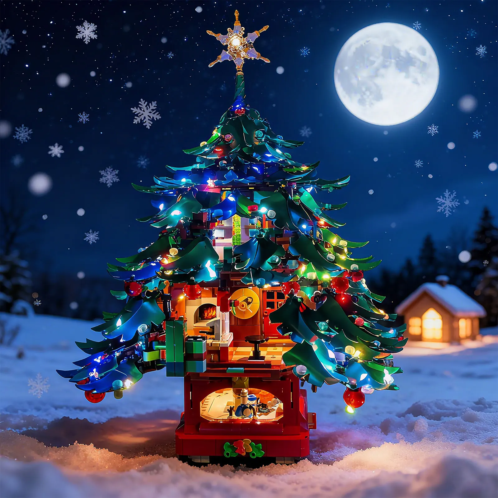 BRIXSPARK LED Lighting Kit for Lego 41843, USB DIY Light Set For Christmas Tree MOC Building Blocks, Bricks Not Included