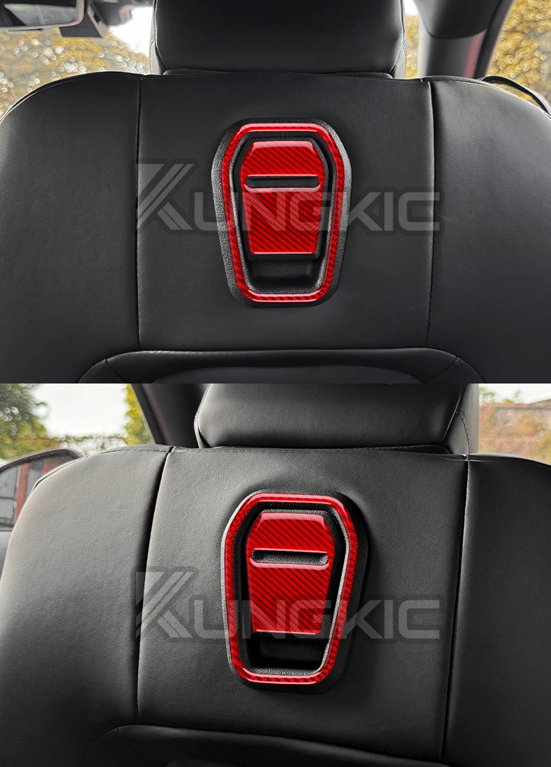 Echte weiche Carbonfaser für Ford Mustang GT Dark Horse EcoBoost 2024 2025 2026 LHD RHD Auto-Sitzgriff-Dekorleiste Aufkleber – Detail 10