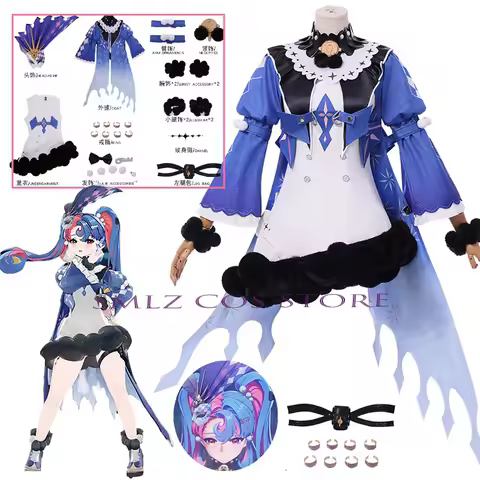 ROCCIA Cosplay Game Wuthering Waves Costume Roccia Lolita Dress Wig Suit Anime Party Role play Outfit for Woman Uniform