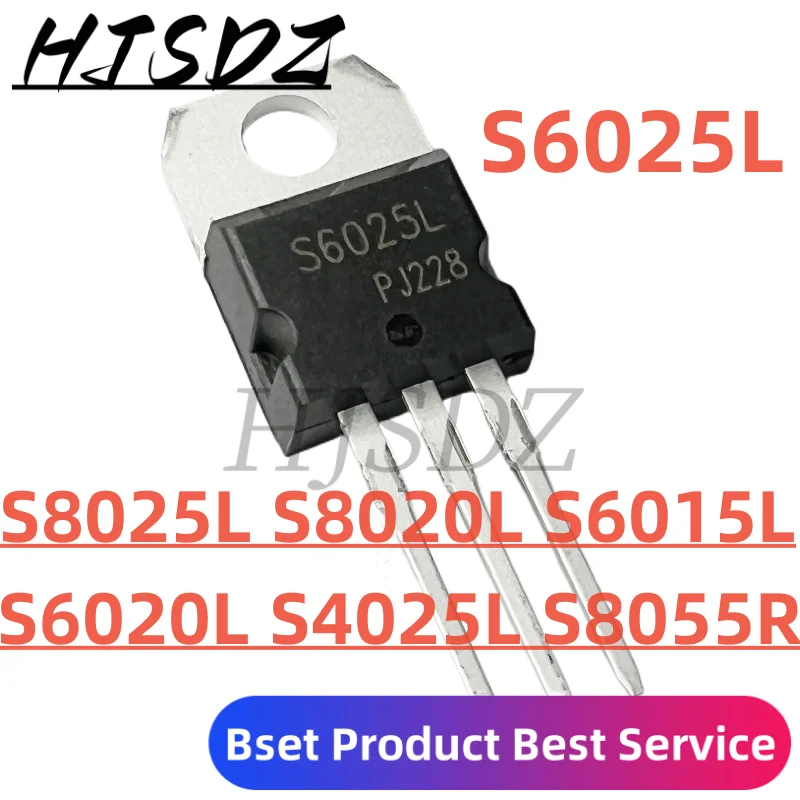 5 Piezas 220 25l TO220 S8025 TO-600 25A V SCR 20l 20l 20l 20 to55r S8055 S6015L S6015 S6020L S6020 S6025L S6025 S4025L S4025