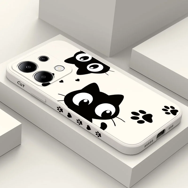 

Love Cat Claw Phone Case For Xiaomi Redmi Note 13 12 12S 11 11S 10 10S 9 9S Pro Plus 4G 5G Liquid Silicone Cover