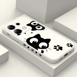 Love Cat Claw Phone Case For Xiaomi Redmi Note 13 12 12S 11 11S 10 10S 9 9S Pro Plus 4G 5G Liquid Silicone Cover