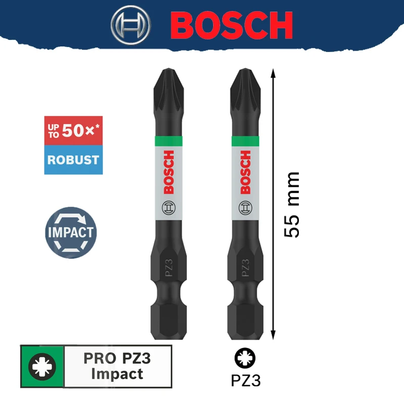 BOSCH PZ3 55MM Impact Screwdriving Bit 1/4