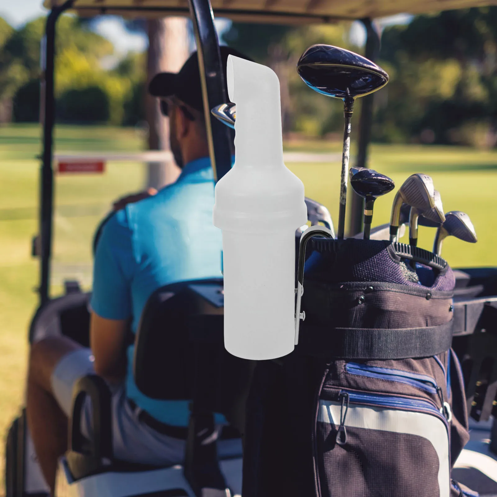 Butelka na piasek, wytrzymały plastikowy pojemnik na piasek do naprawy divotów, odporny na wstrząsy uchwyt, bez wiercenia, uniwersalny rozmiar do wózków golfowych, wózków na kółkach, golfu.