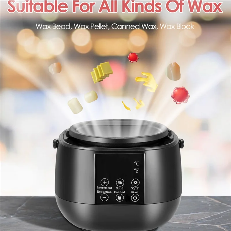 

PZHI-Candle Making Wax Melting Pot Fit For Candle Making LED Temperature Display For Adults Beginner EU Plug