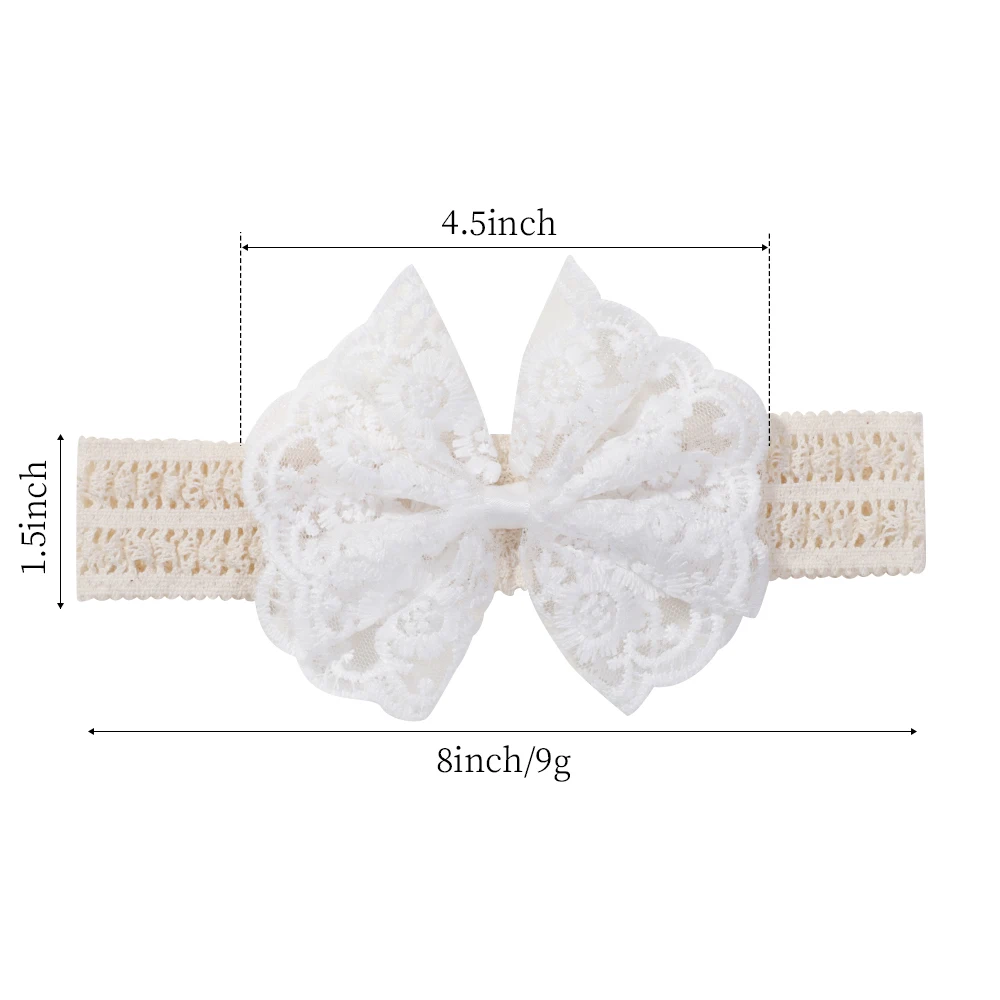 1pcs Baby Girls Bows Lace Headbands Soft Cute Hair Bands for Newborn Toddlers Hair Accessories Photography Props